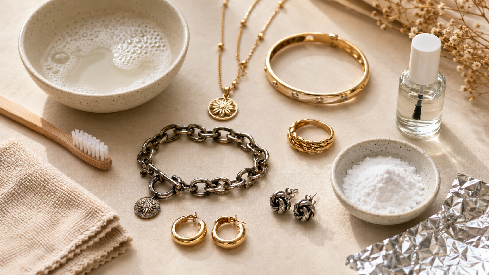 How to Clean Tarnished Fashion Jewellery and Prevent Green Marks