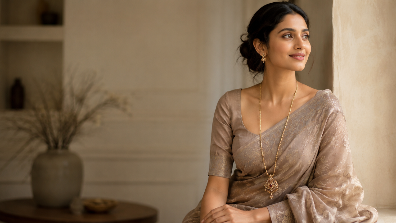 Long Necklace for Sarees: Simple and Modern Styling Ideas