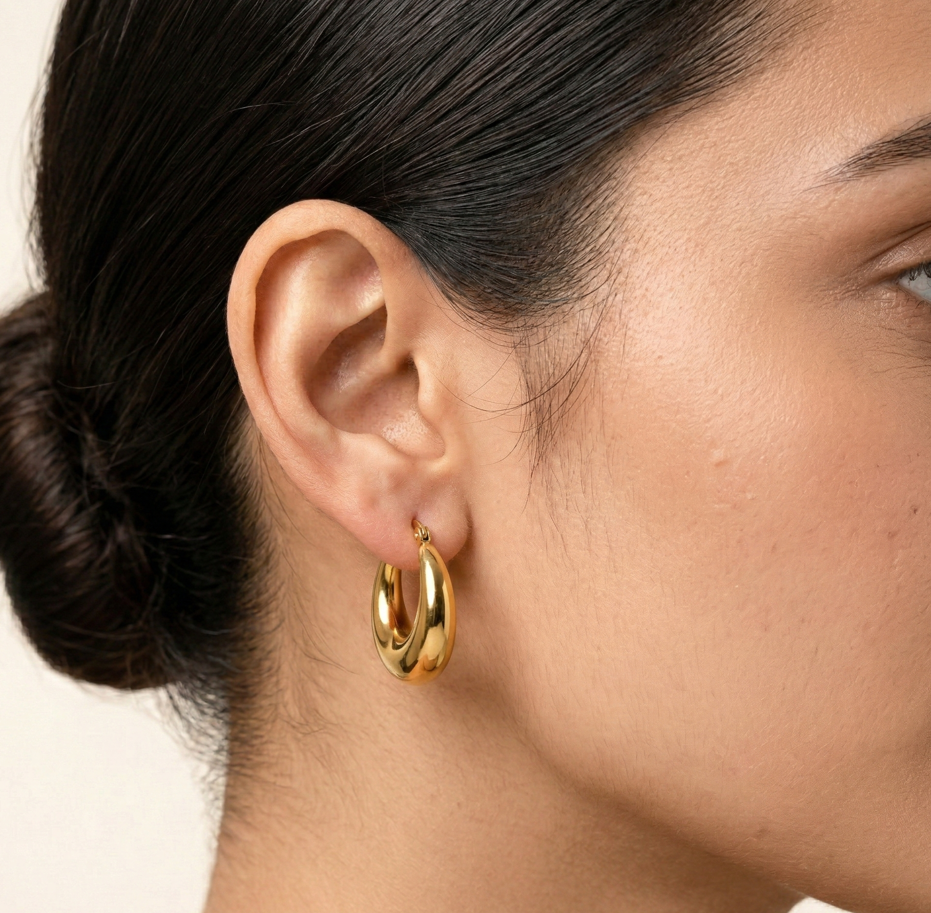 18K Gold Plated Chunky Hoop Earrings