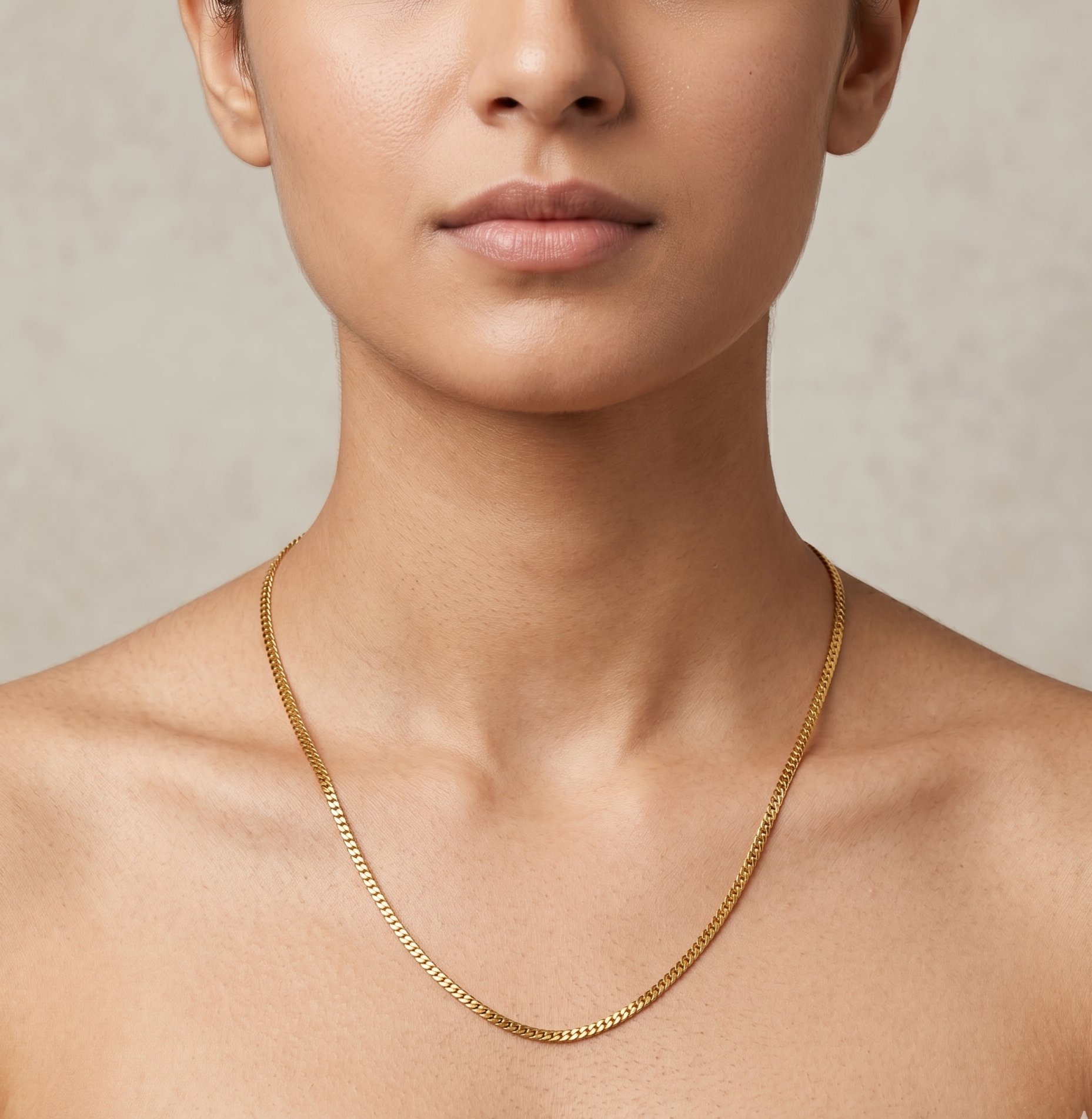 18K Gold Plated Herringbone Snake Chain Necklace for Women