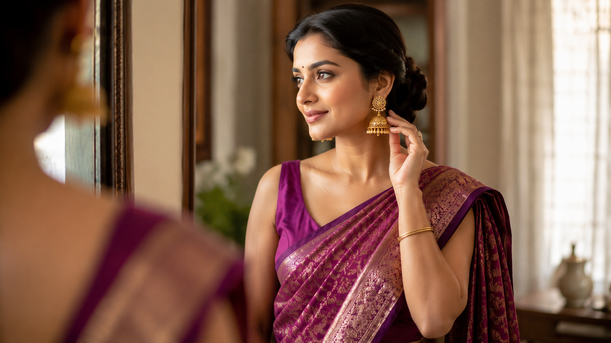 How to Style Jewellery with Sarees Without Looking Overdone