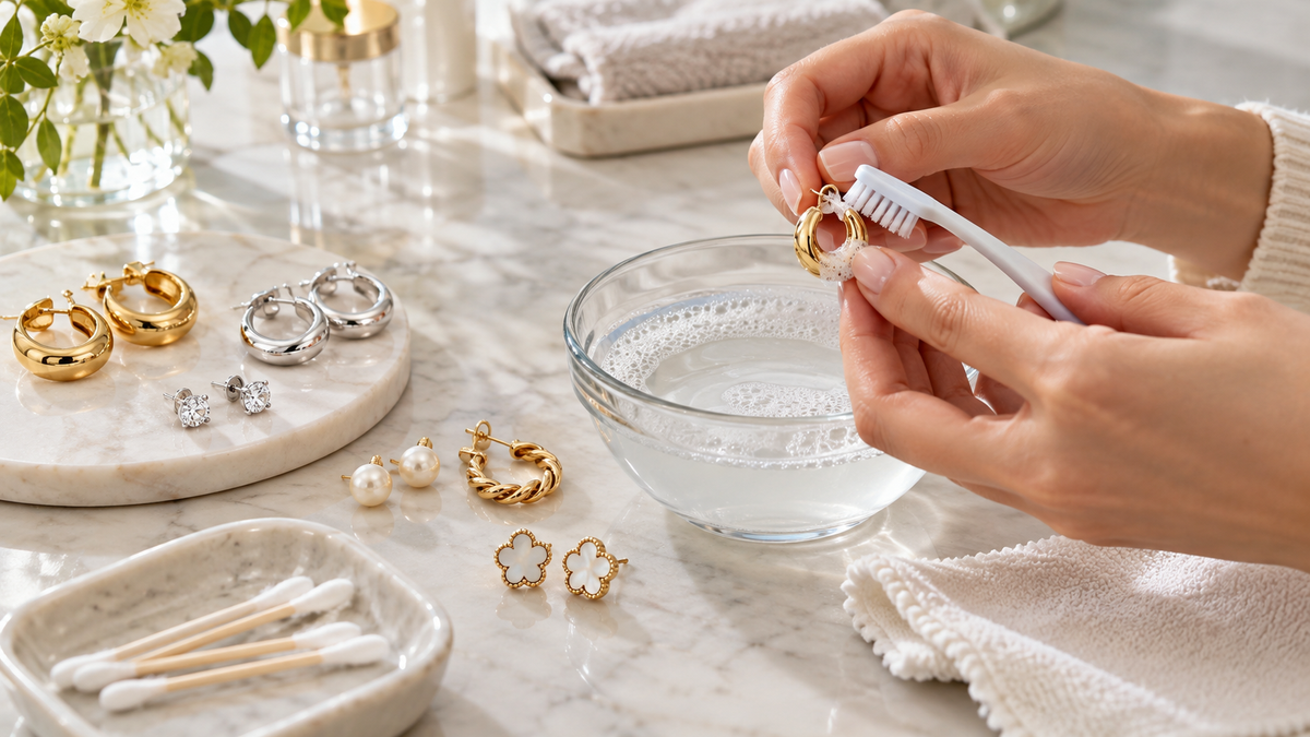 How to Clean Earrings at Home: Gold, Silver, Diamonds & More