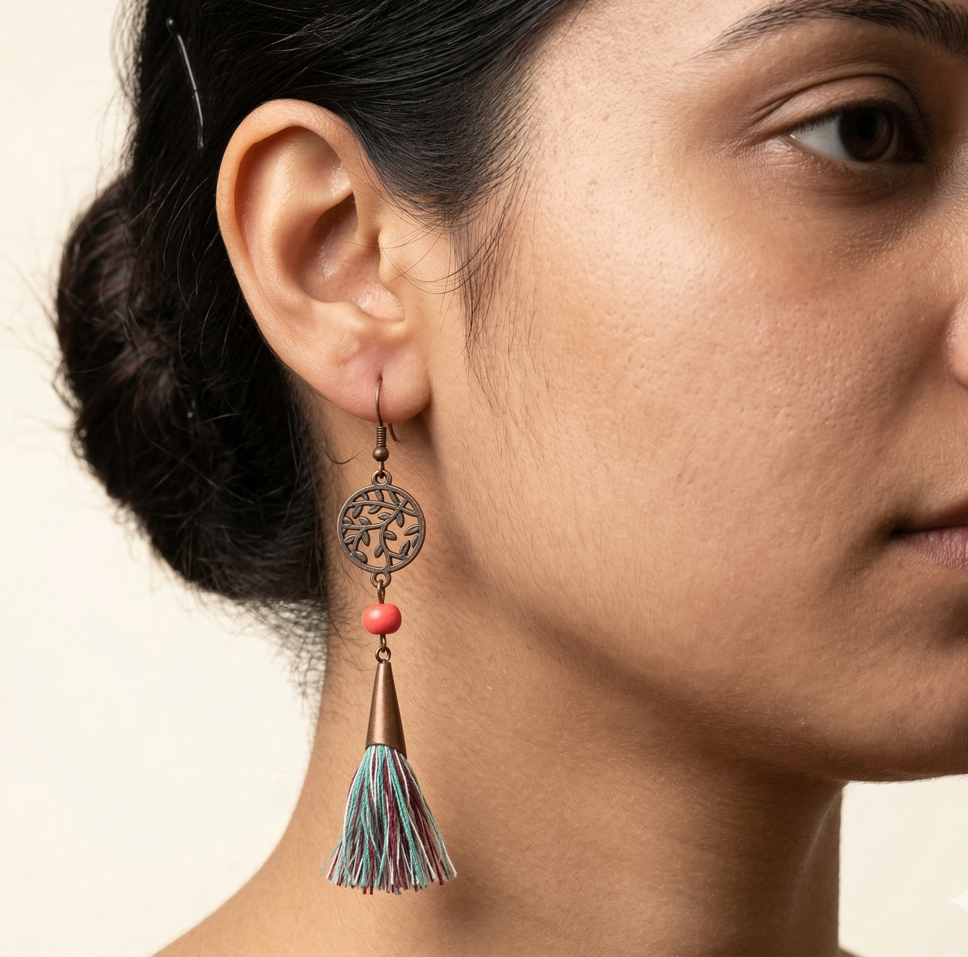 Retro Tassel Dangle Earrings Antique Bronze Plated Alloy