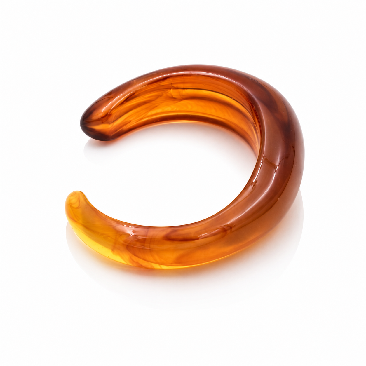 Amber Open Resin Cuff Bracelet for Women