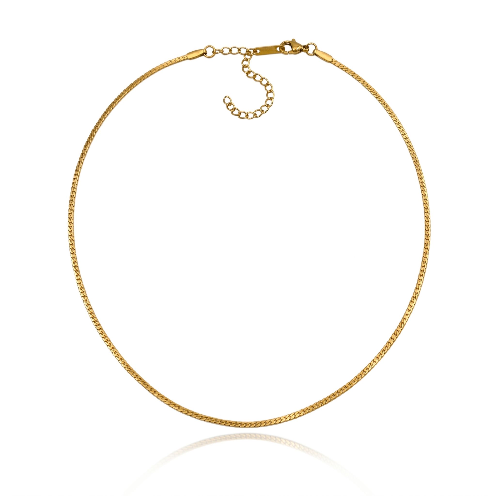 18K Gold Plated Herringbone Snake Chain Necklace for Women