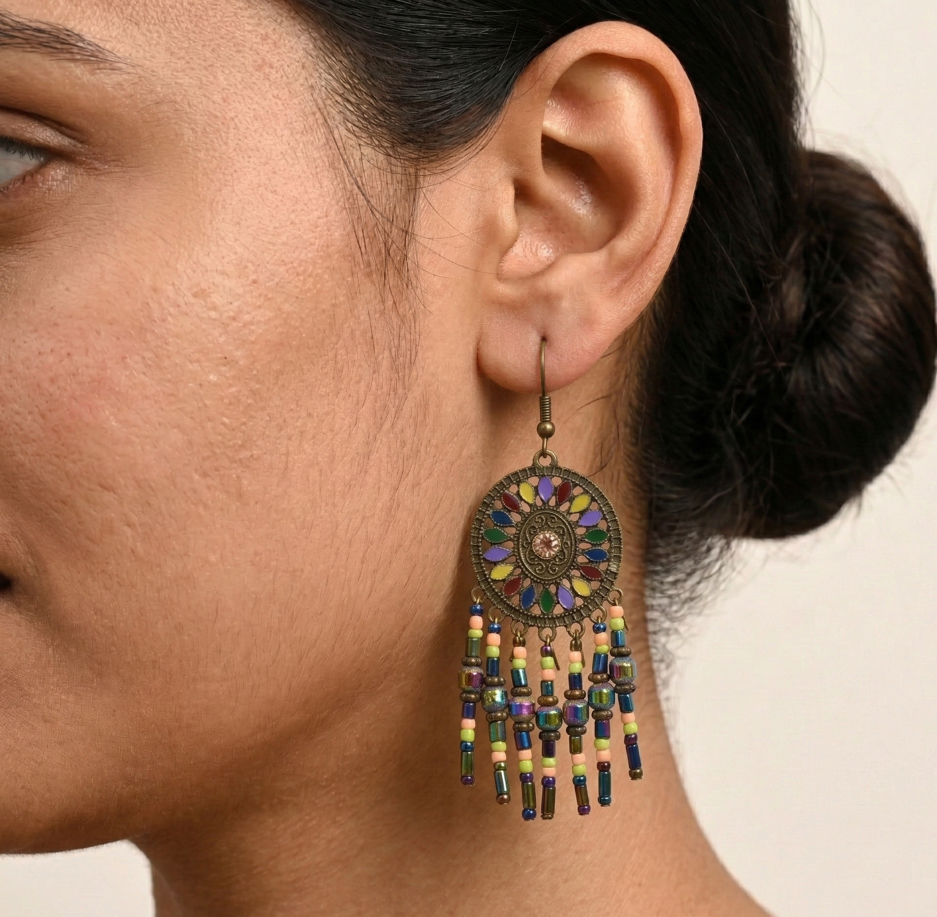 Bohemian Tribal Tassel Drop Earrings
