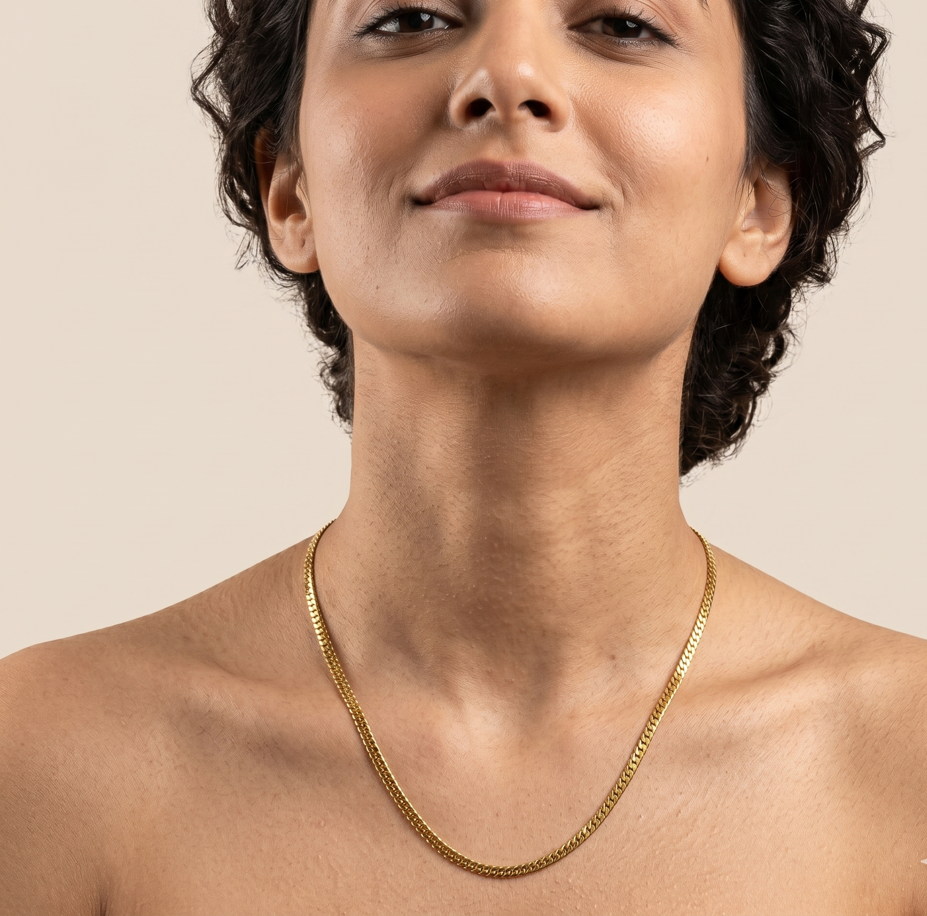 18K Gold Plated Herringbone Snake Chain Necklace for Women