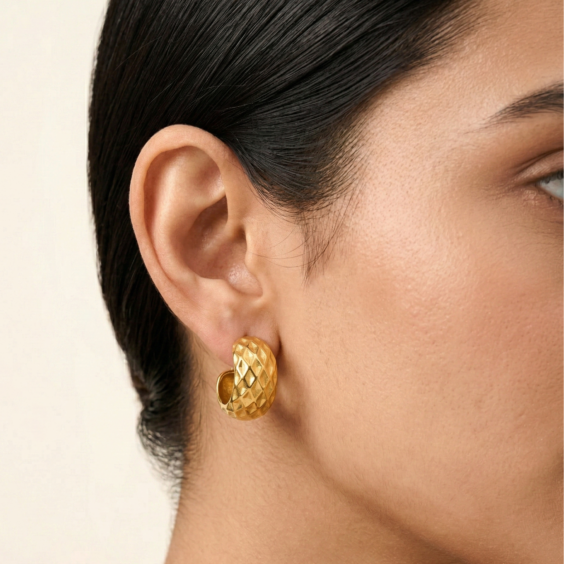 geometric hoop earrings