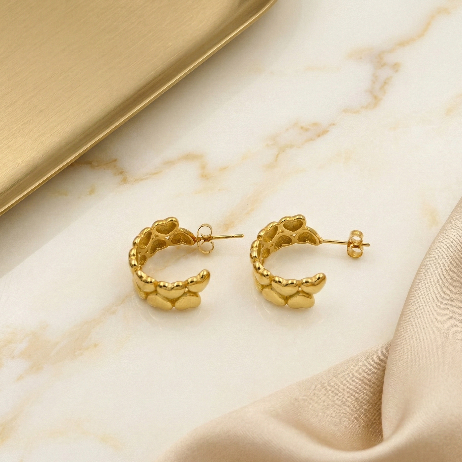 heart hoop earrings