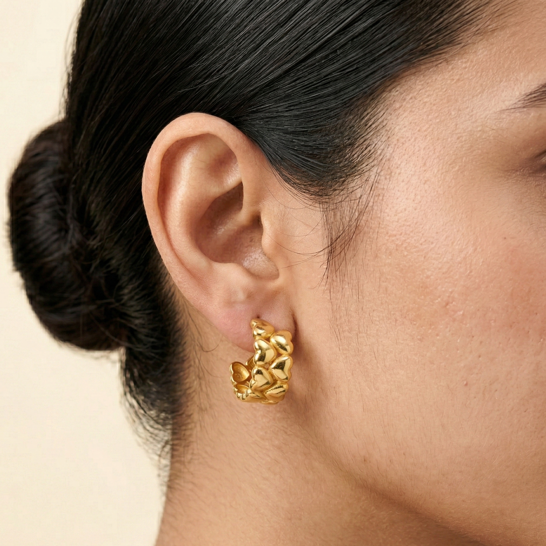 stainless steel c hoop earrings